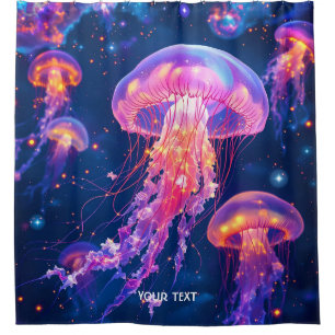 Fantasy Cute Drifting Jellyfish Sea Shower Curtain