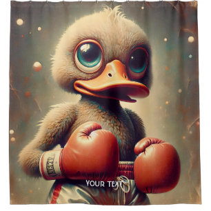Fantasy Cute Duck Boxing Gloves Shower Curtain
