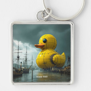 Fantasy Cute Duck War Ship Key Ring