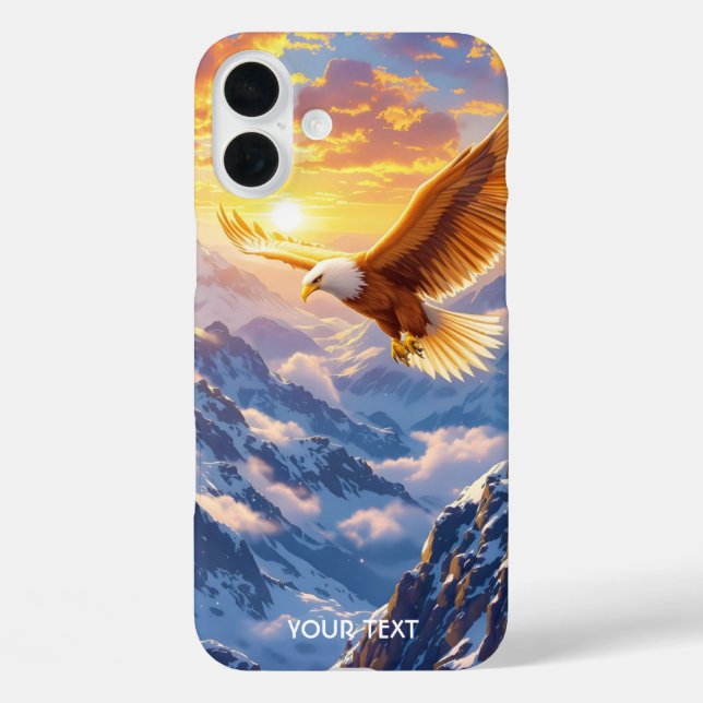 Fantasy Cute Eagle Mountains Sunrise Case-Mate iPhone Case (Back)