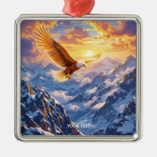 Fantasy Cute Eagle Mountains Sunrise Metal Tree Decoration