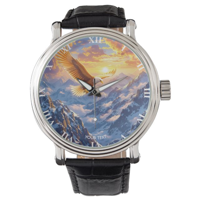 Fantasy Cute Eagle Mountains Sunrise Watch (Front)