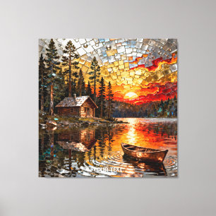 Fantasy Cute Embossed Metal Landscape Canvas Print