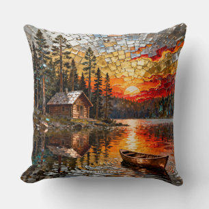 Fantasy Cute Embossed Metal Landscape Cushion
