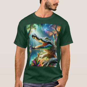 Fantasy Cute Enchanted Crocodile Jungle T-Shirt
