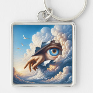 Fantasy Cute Eye Sky Clouds Key Ring