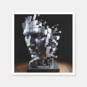 Fantasy Cute Face Metal Sculpture Napkin