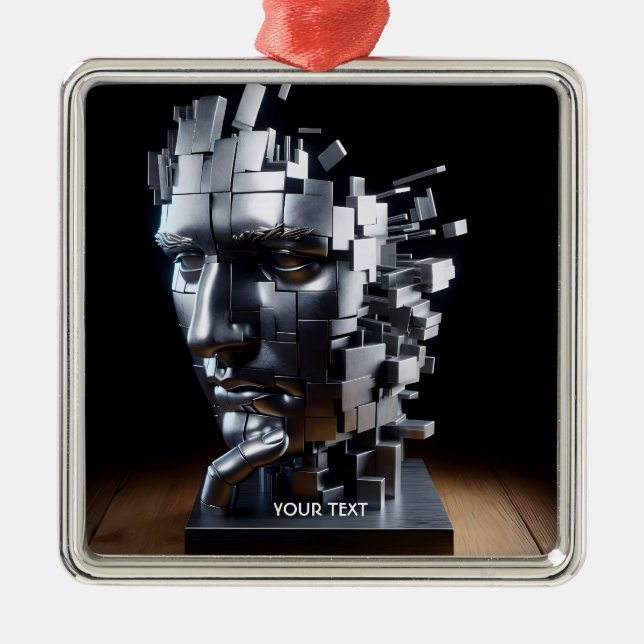 Fantasy Cute  Face Metal Sculpture Tree Decoration (Front)