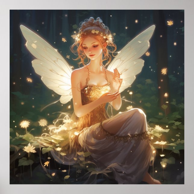 Fantasy cute fairy magic poster (Front)