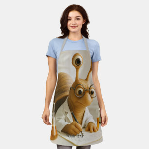 Fantasy Cute Famous Snail Scientist  Apron