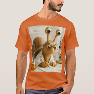 Fantasy Cute Famous Snail Scientist T-Shirt