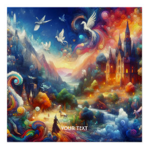 Fantasy Cute Fantastical Child Artwork Poster