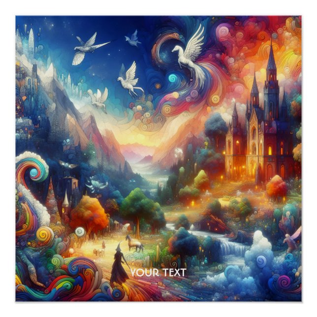 Fantasy Cute Fantastical Child Artwork Poster (Front)