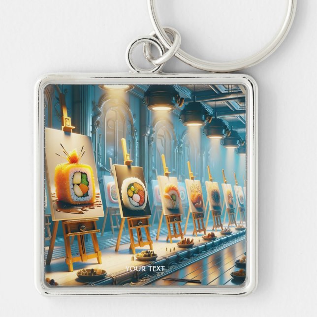 Fantasy Cute Fantasy Sushi Art Key Ring (Front)