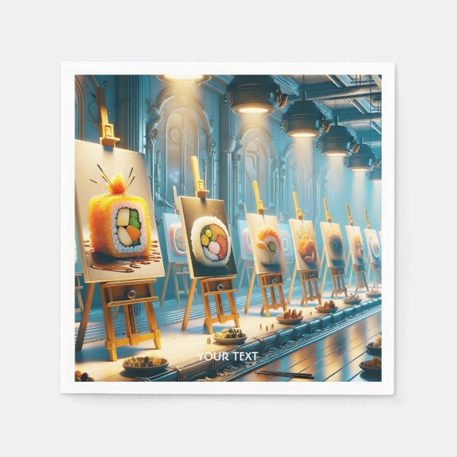 Fantasy Cute Fantasy Sushi Art Napkin (Front)