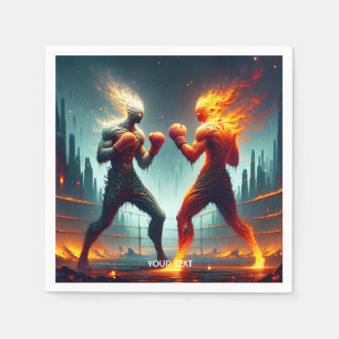 Fantasy Cute Fire Lava Boxers Napkin