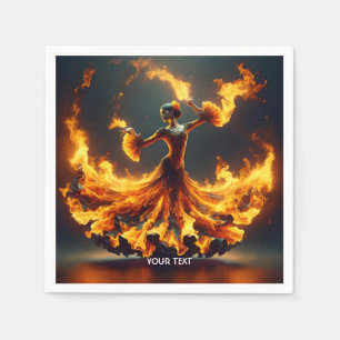 Fantasy Cute Flamenco Girl Dancing Napkin