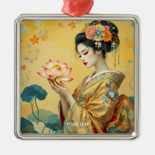 Fantasy Cute Flower Japanese Girl Metal Tree Decoration