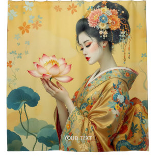 Fantasy Cute Flower Japanese Girl Shower Curtain