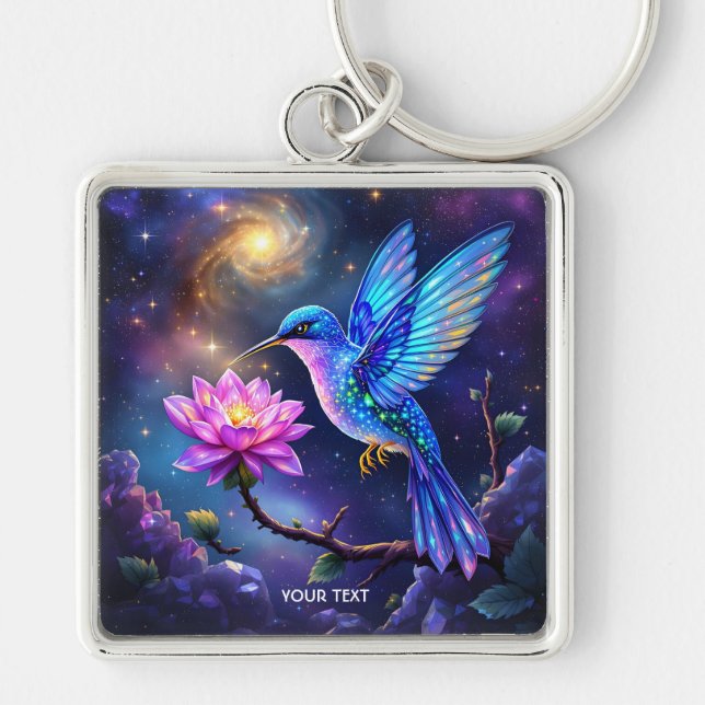 Fantasy Cute Flower Small Bird Key Ring (Front)