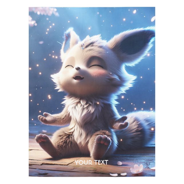 Fantasy Cute Flurry Creature Sleeping Tablecloth (Front)