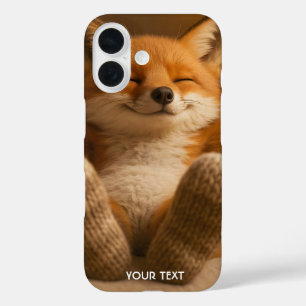 Fantasy Cute Fox And Socks iPhone 16 Case