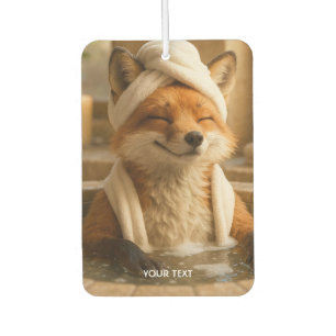 Fantasy Cute Fox In Spa Car Air Freshener