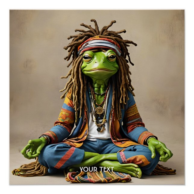 Fantasy Cute Frog Dreads Meditation Poster (Front)