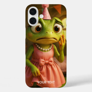 Fantasy Cute Frog Girl Party iPhone 16 Plus Case