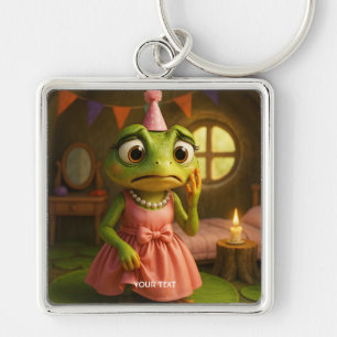 Fantasy Cute Frog Girl Party Key Ring