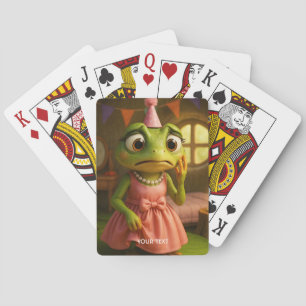 Fantasy Cute Frog Girl Party Playing Cards