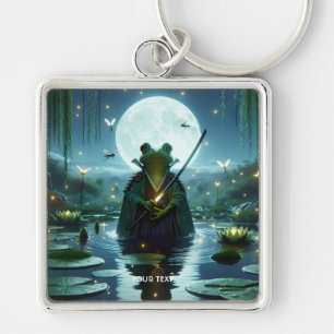 Fantasy Cute Frog Samurai Katana Key Ring