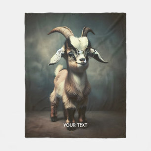 Fantasy Cute Funny Baby Goat Fleece Blanket
