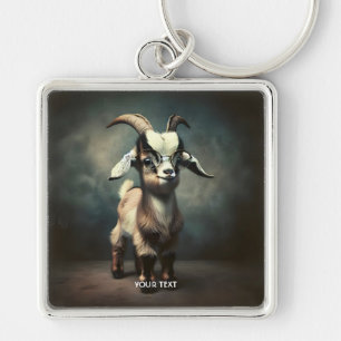 Fantasy Cute Funny Baby Goat Key Ring