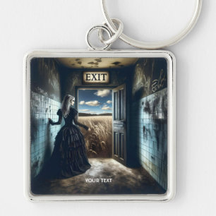 Fantasy Cute Girl Exit Corridor Key Ring