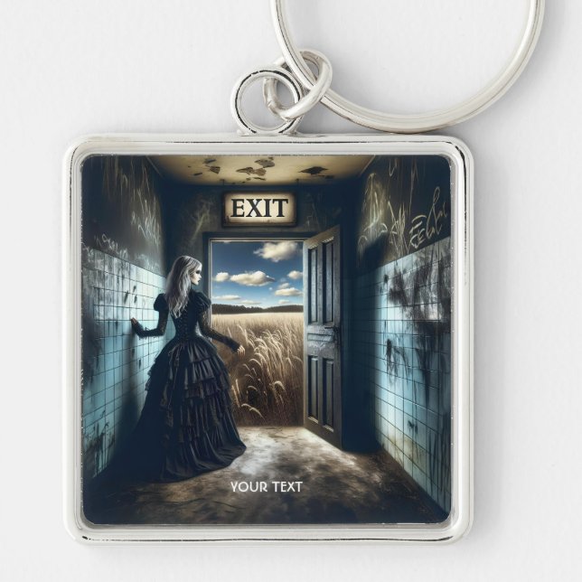 Fantasy Cute Girl Exit Corridor Key Ring (Front)