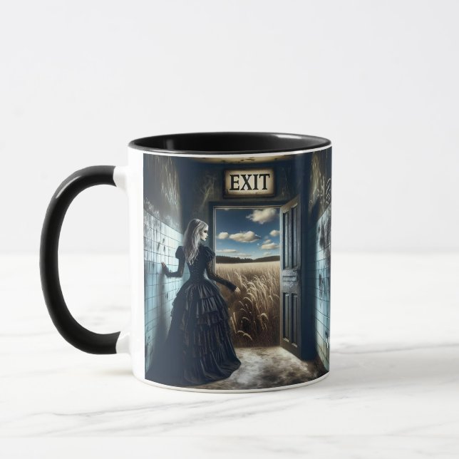 Fantasy Cute Girl Exit Corridor Mug (Left)