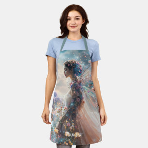 Fantasy Cute Girl Garden Flowers Apron