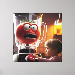 Fantasy Cute Girl Tomato Blender Canvas Print