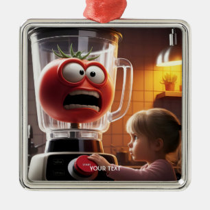 Fantasy Cute Girl Tomato Blender Metal Tree Decoration