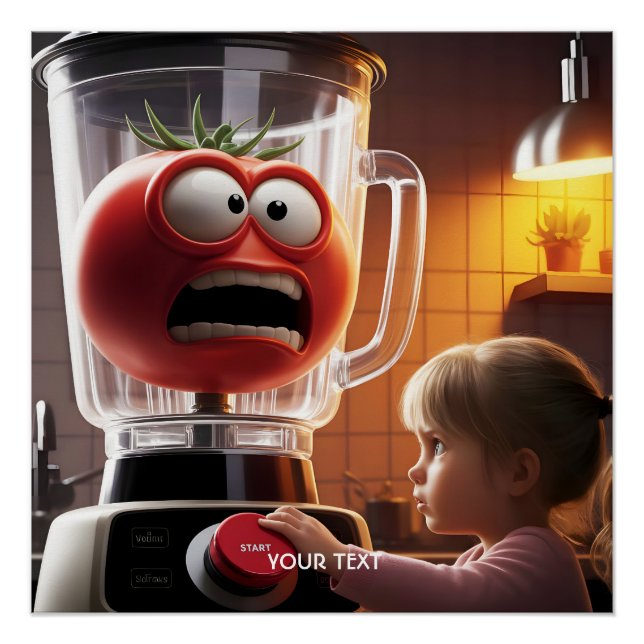 Fantasy Cute Girl Tomato Blender Poster (Front)