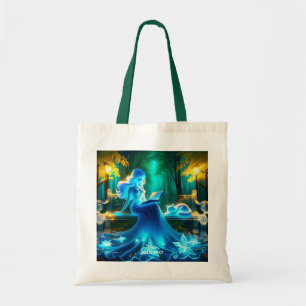 Fantasy Cute Glass Girl Cat Tote Bag