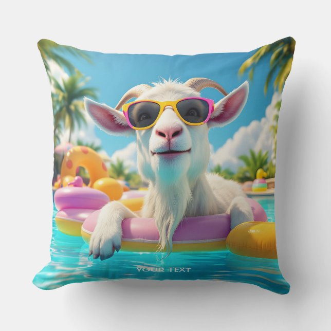 Fantasy Cute Goat Float Glasses Cushion (Front)