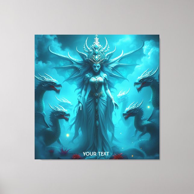 Fantasy Cute Goddess Of The Sea Canvas Print (Front)