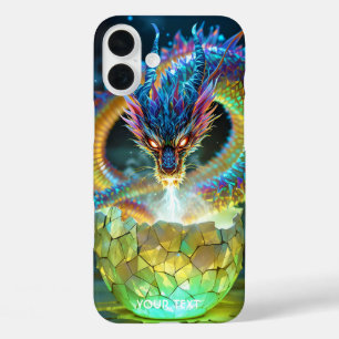 Fantasy Cute Green Dragon Egg iPhone 16 Plus Case