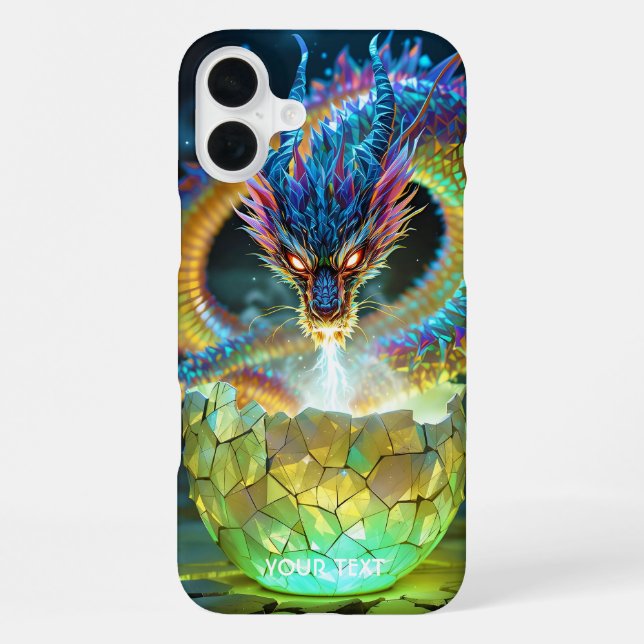 Fantasy Cute Green Dragon Egg iPhone Case (Back)