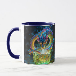 Fantasy Cute Green Dragon Egg Mug
