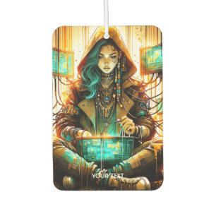 Fantasy Cute Green Female Cyber Car Air Freshener