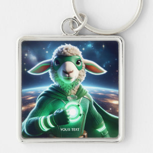 Fantasy Cute Green Super Lamb  Key Ring