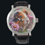 Fantasy Cute Guinea Pig Flowers Watch<br><div class="desc">Fantasy Cute Guinea Pig Flowers. Perfect As A Birthday Gift Or For Any Kind Of Party</div>